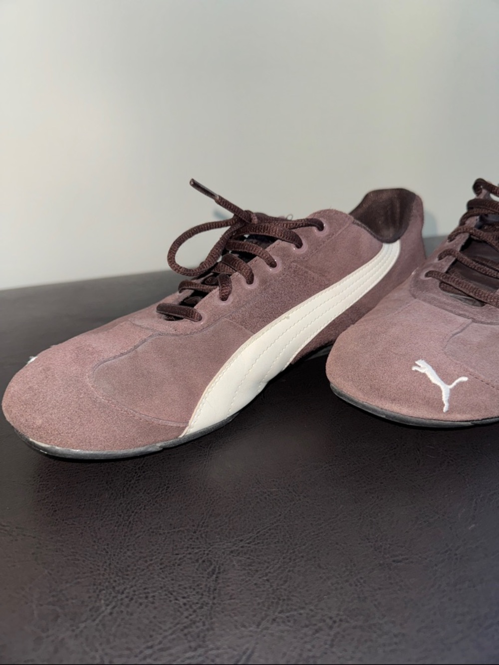 MAKE OFFER! Puma Brown Suede Sneakers with White Formstrip Men's 10.5US - Picture 3 of 11